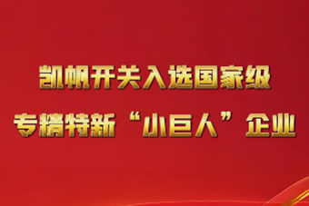 凯帆开关入选国家专精特新“小巨人”企业公示名单